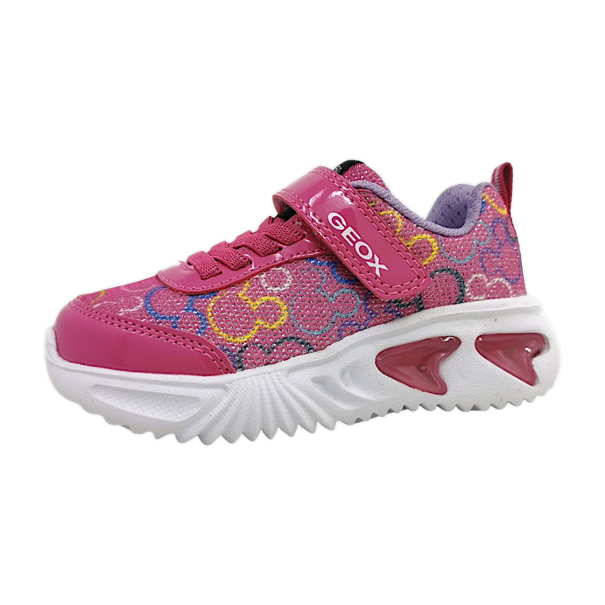 Geox Assisster Girl Kinderschuhe Mädchen Halbschuhe Klett Rosa Freizeit