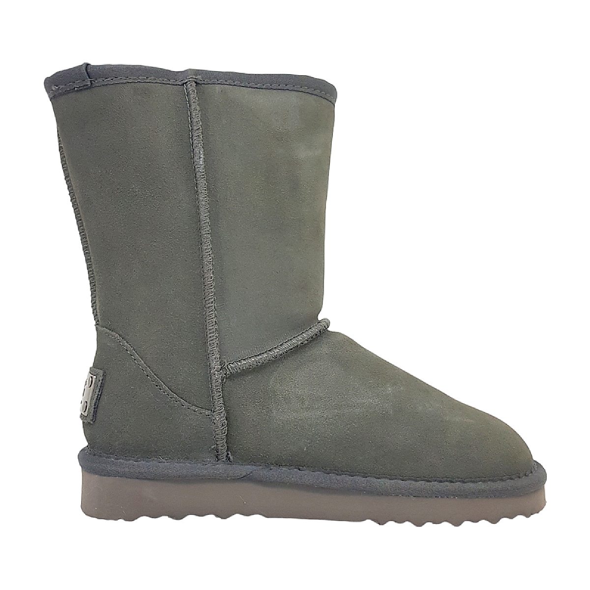 OOG Damenschuhe Stiefel Gefüttert Grau Freizeit (grey, Größe 42 EU)