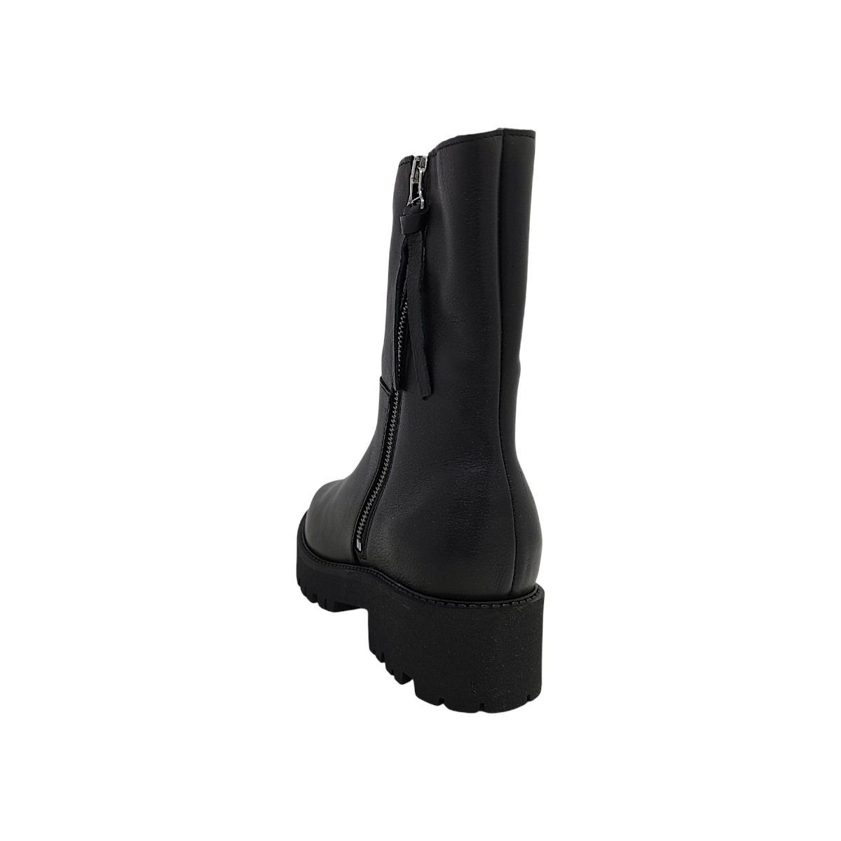Palpa Teddy Damenschuhe Stiefel Reißverschluss Schwarz Freizeit (black teddy 11SA, Größe 39 EU)