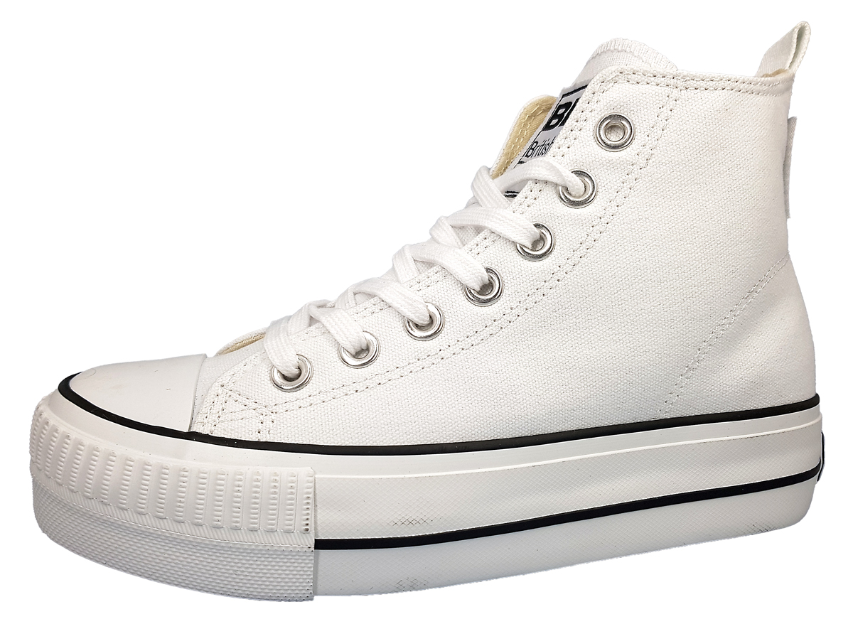 British Knights Kaya Mid Damenschuhe Schnürschuhe Sportive Sneaker Weiß Freizeit