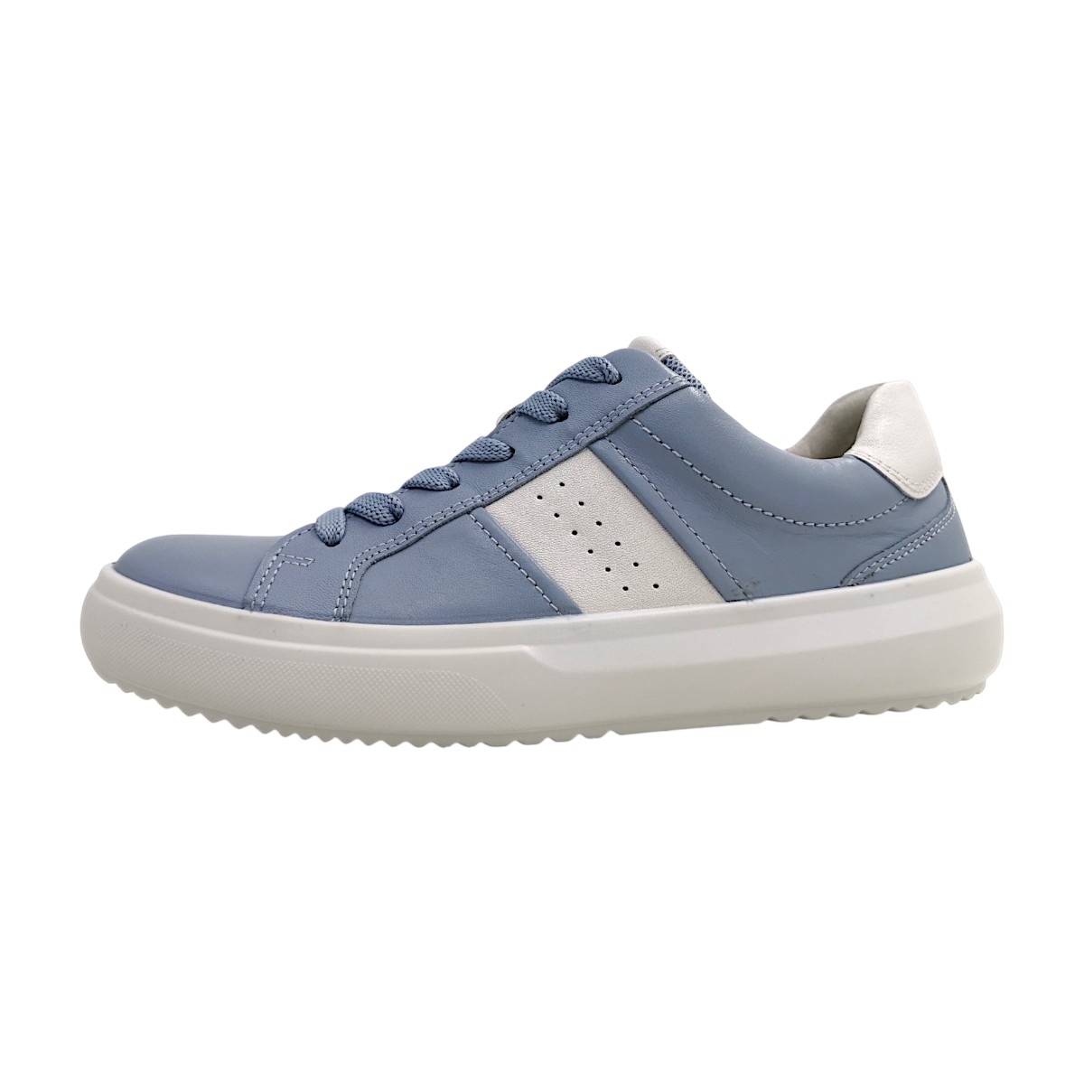 Gabor Damenschuhe Schnürschuhe Sportive sportlicher Schnürer Blau Freizeit (Sky/Latte, Gr. 2:4)