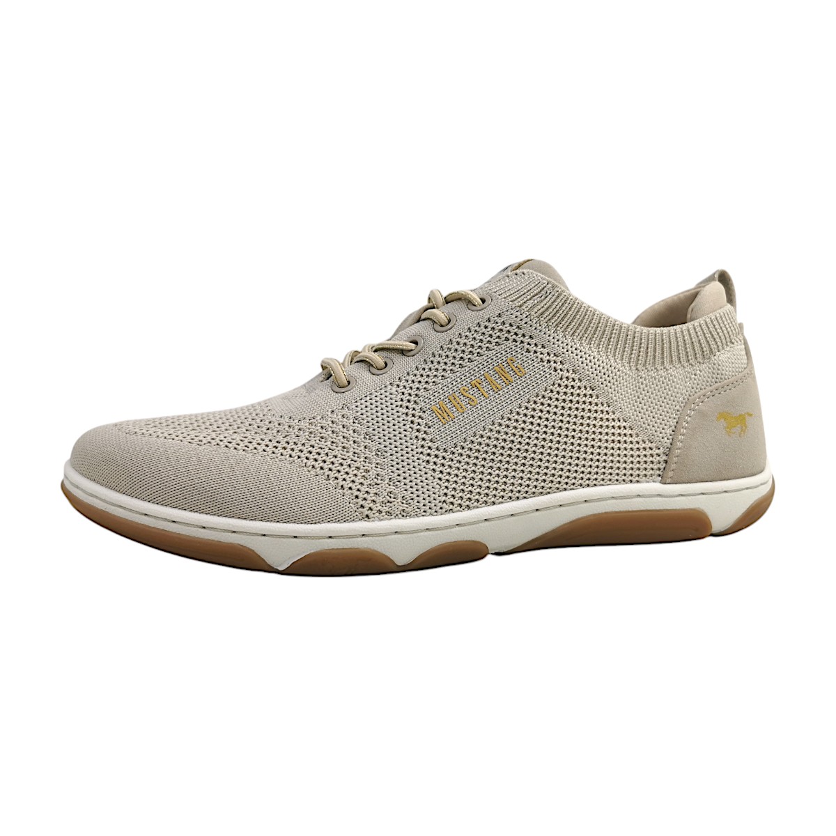 Mustang Damenschuhe Halbschuhe Slipper Beige Freizeit