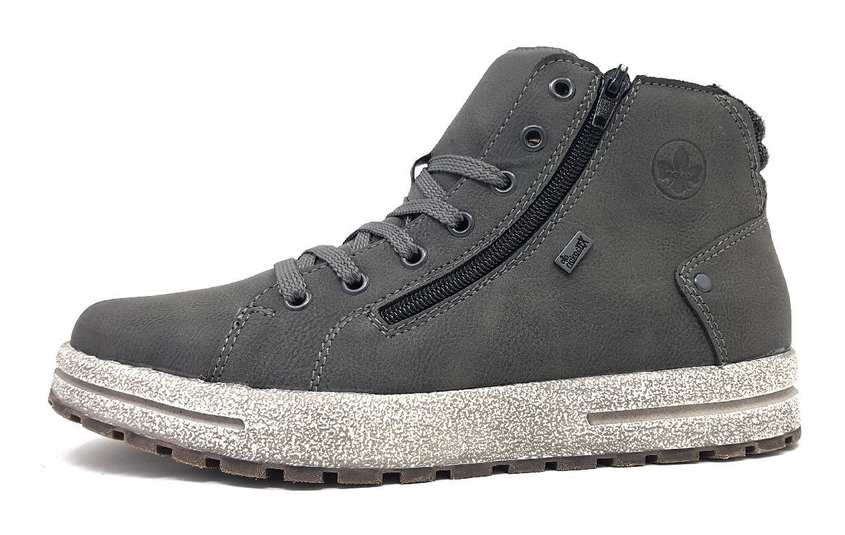 Rieker Herrenschuhe Stiefel Schnürer Grau Freizeit (grau 45, Gr. 1:42)
