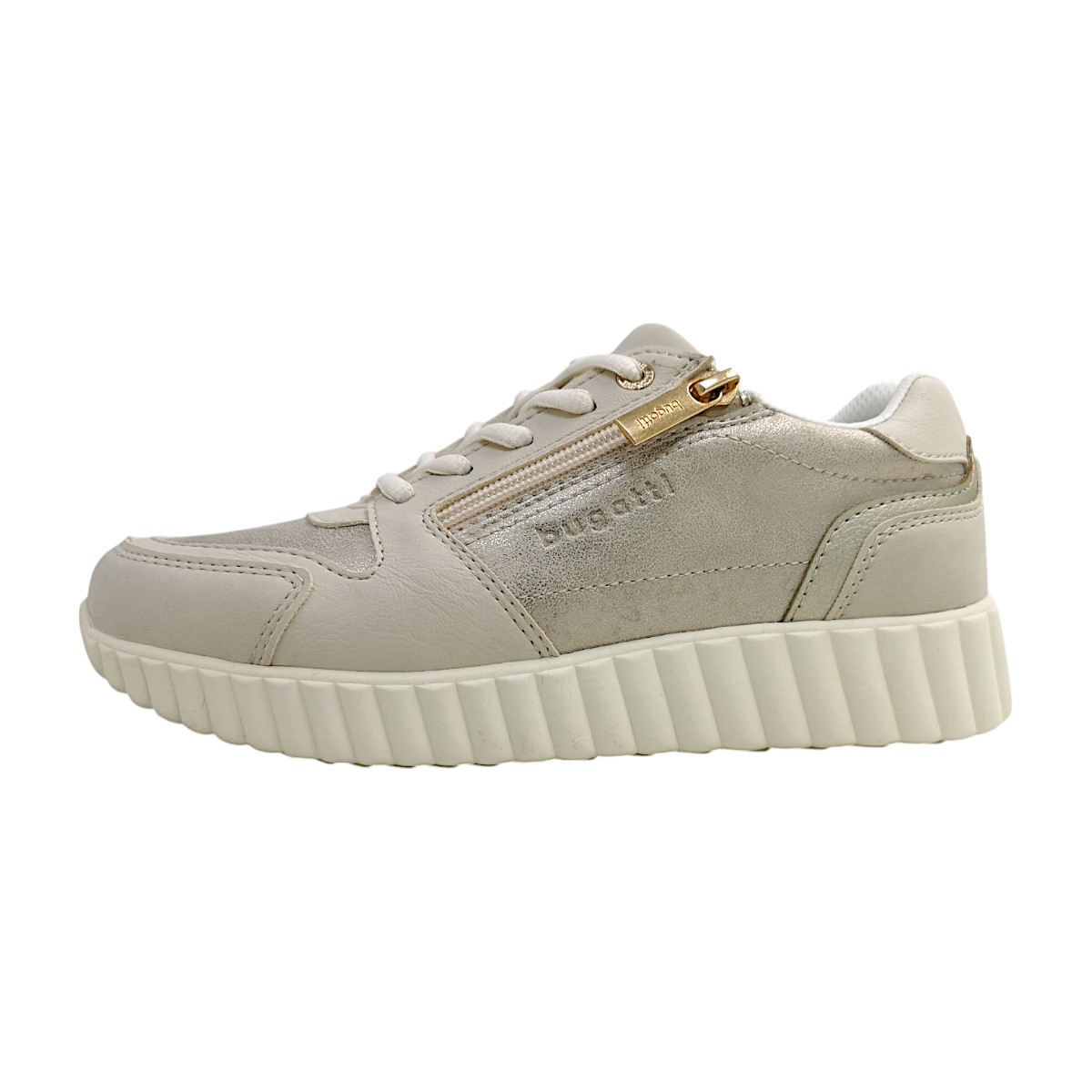 Bugatti Woman Carini Damenschuhe Schnürschuhe Weiß Freizeit