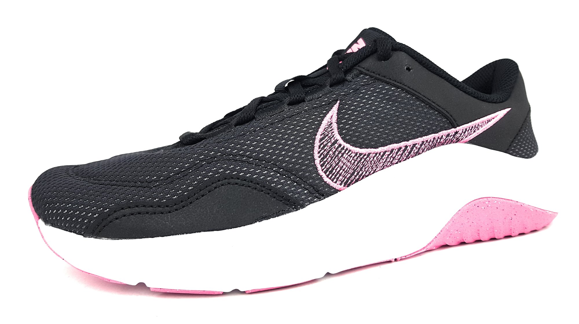 Nike Legend Essential Sportschuhe Damen Trainingsschuhe Laufschuh Schwarz (002 Black/Pink, Größe 40 EU)