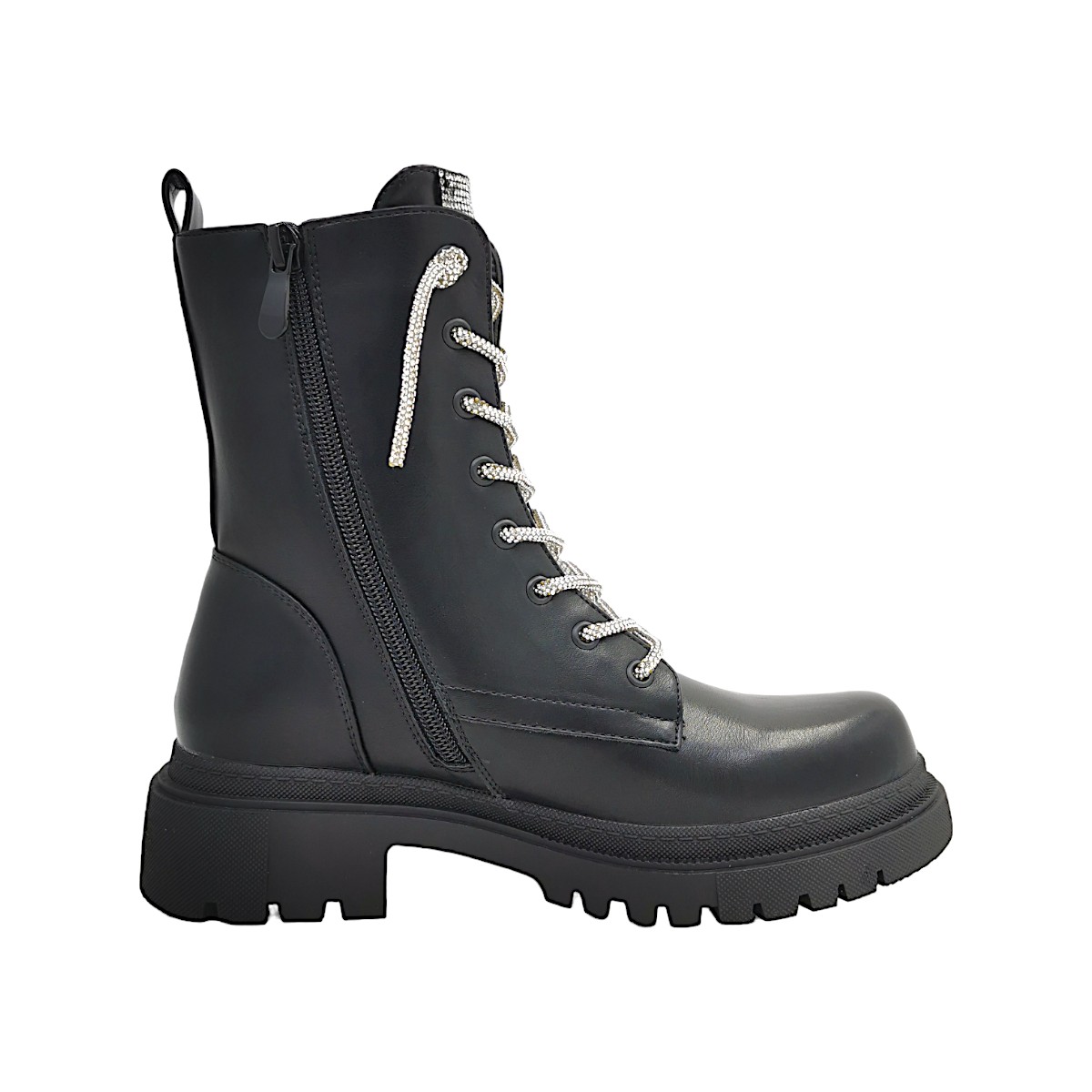 La Strada Damenschuhe Schnürstiefel Schwarz Freizeit