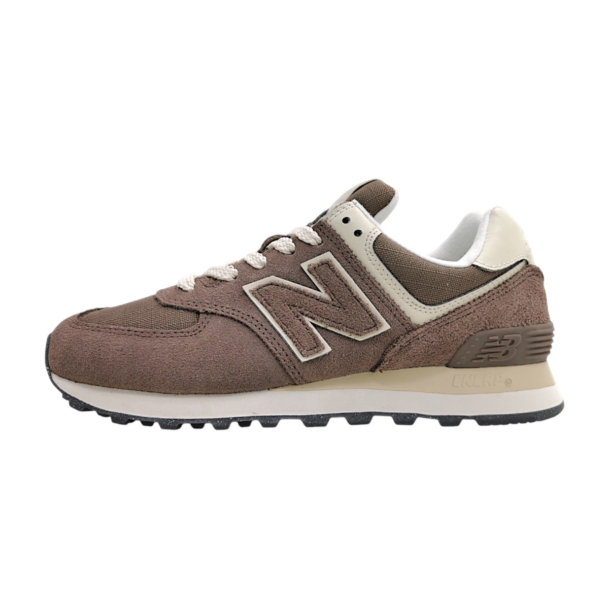 New Balance 574 Damenschuhe Schnürschuhe Sportive sportlicher Schnürer Beige Freizeit