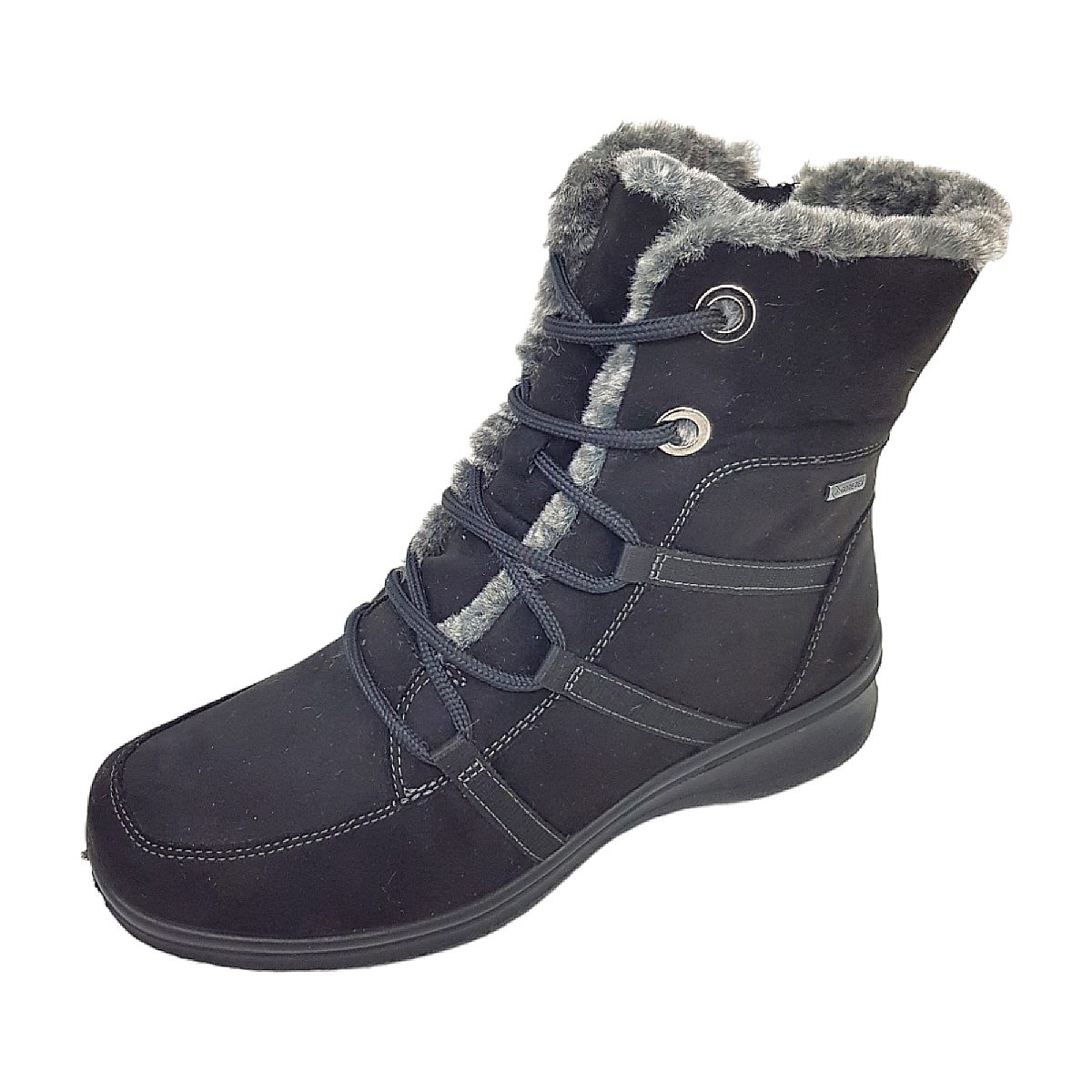 Ara München Damenschuhe Stiefel Schnürer Schnürstiefel Schwarz Freizeit (65 Schwarz, Größe 41 EU)