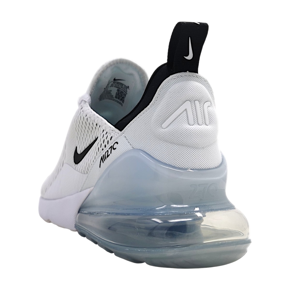Nike Air Max 270 Sportschuhe Herren Trainingsschuhe sportlicher Schnürer Weiß Freizeit (White/Black 100, Größe 40.5 EU)