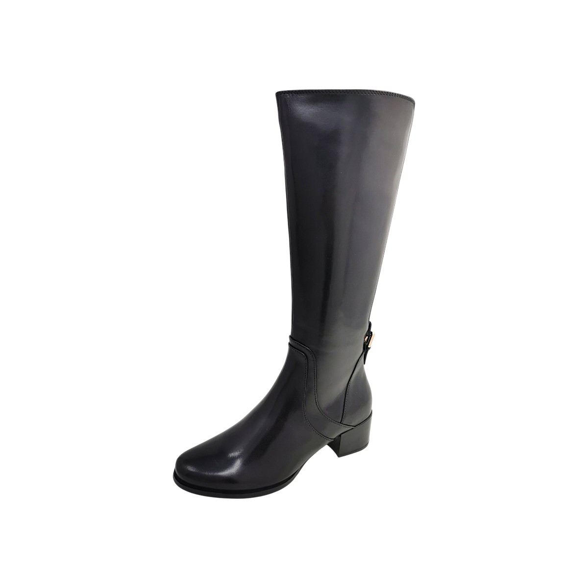 regarde le ciel Damenschuhe Reißverschluss Schaftstiefel Schwarz Freizeit (balck 2695, Gr. 1:36)