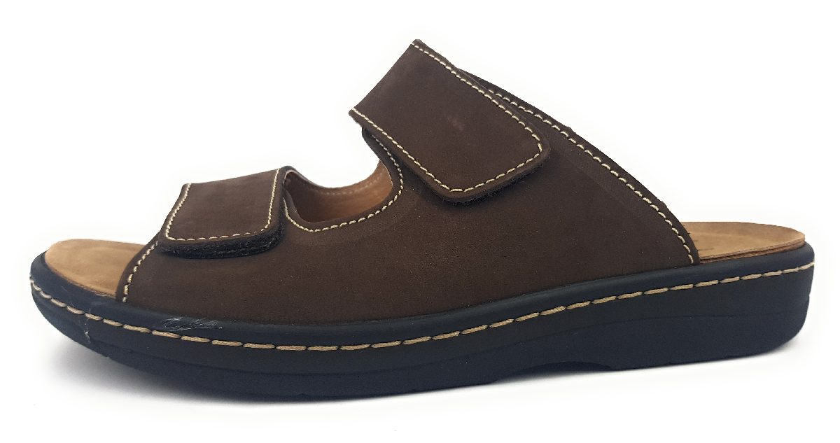Belvida Herrenschuhe Hausschuhe Pantolette Braun Freizeit