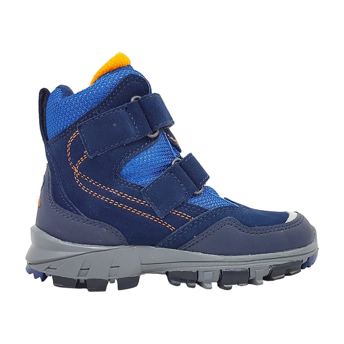 Meindl Polar Fox Junior Kinderschuhe Jungen Winterstiefel Blau Freizeit (70- Navy Orange, Größe 31 EU)