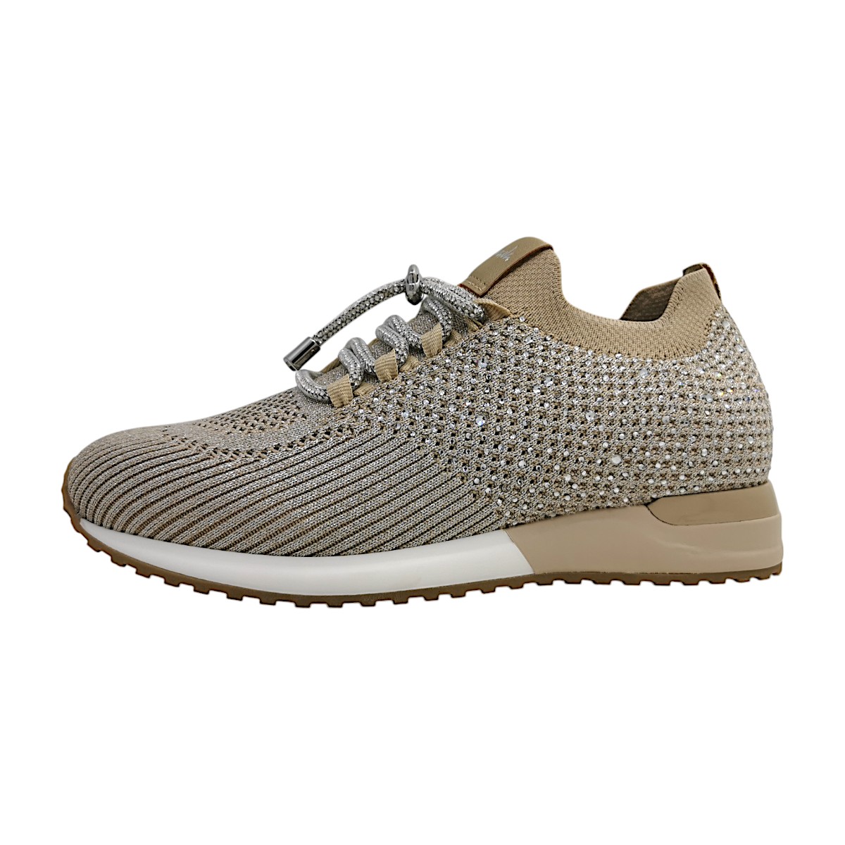 La Strada Damenschuhe Halbschuhe Slipper Beige Freizeit