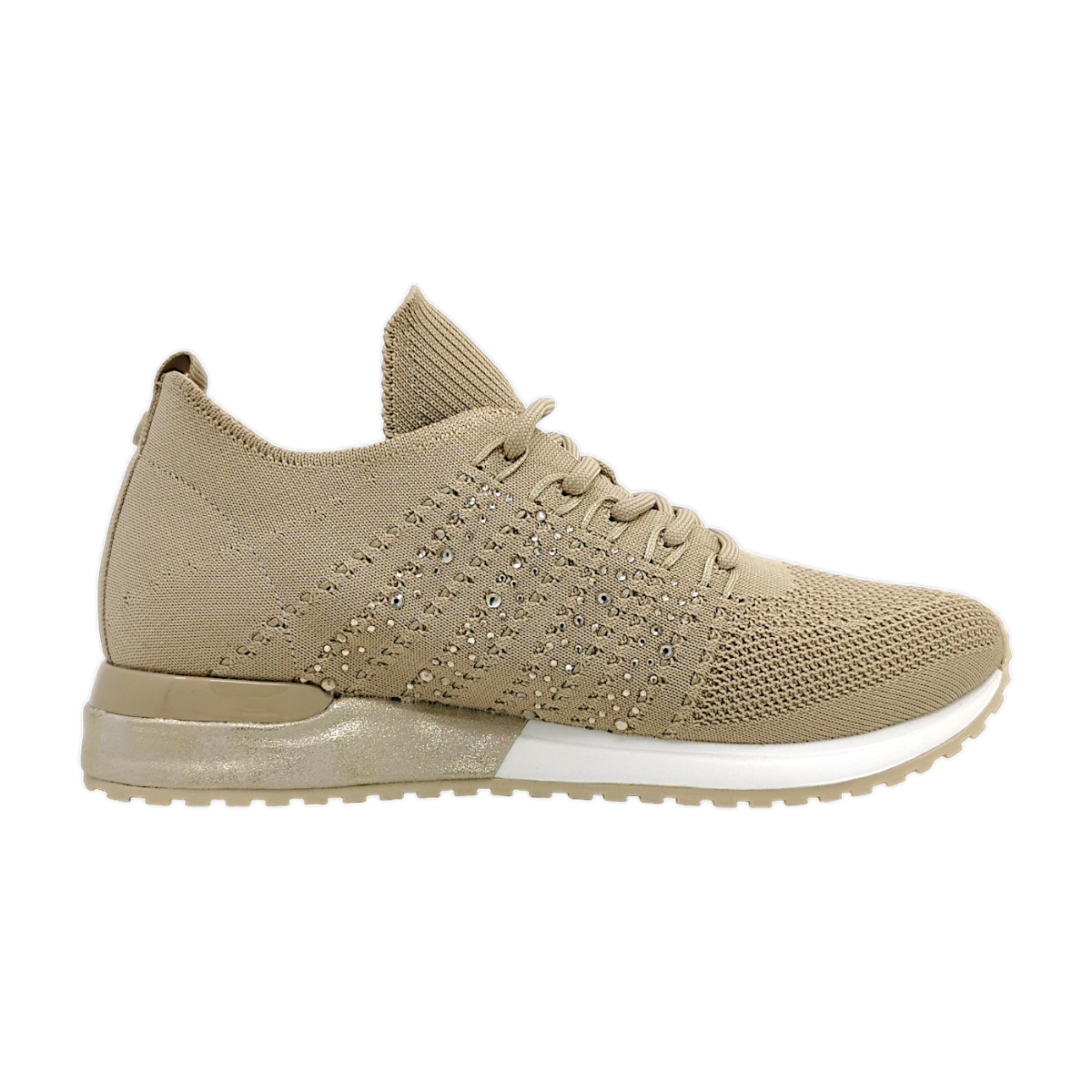 La Strada Damenschuhe sportlicher Schnürer Beige Freizeit (4522 beige, Größe 41 EU)