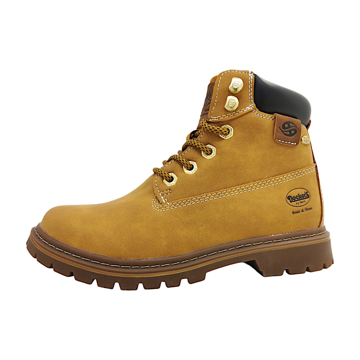 Dockers by Gerli Damenschuhe Schnürstiefel Braun Freizeit