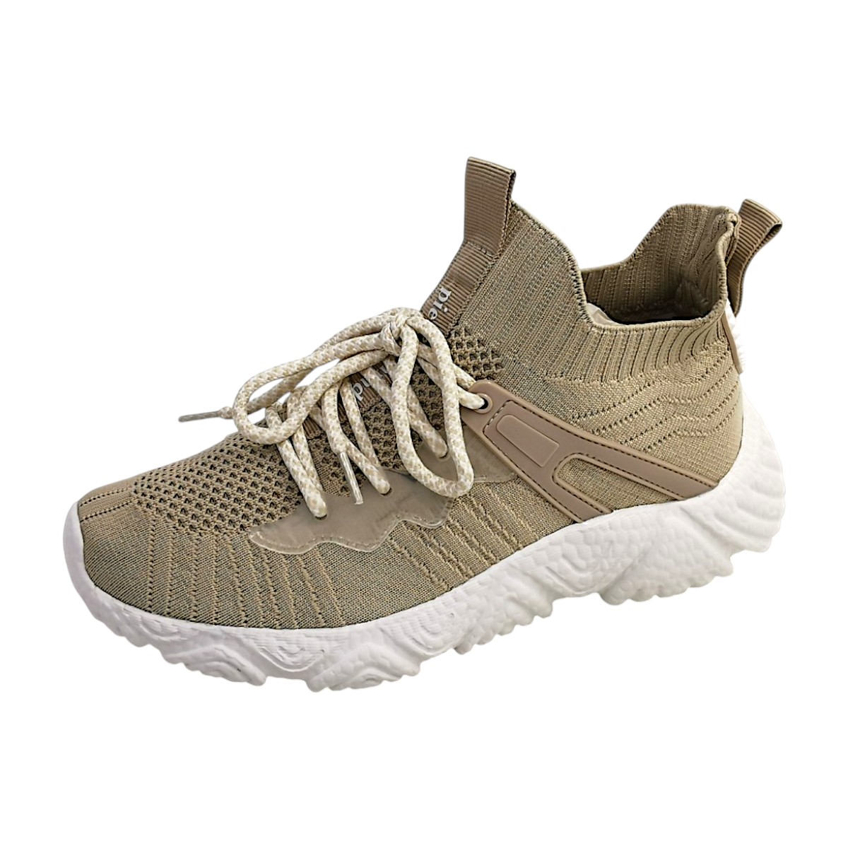 Jane Klain Damenschuhe Schnürschuhe Sportive Slipper Beige Freizeit (beige 409, Gr. 1:36)