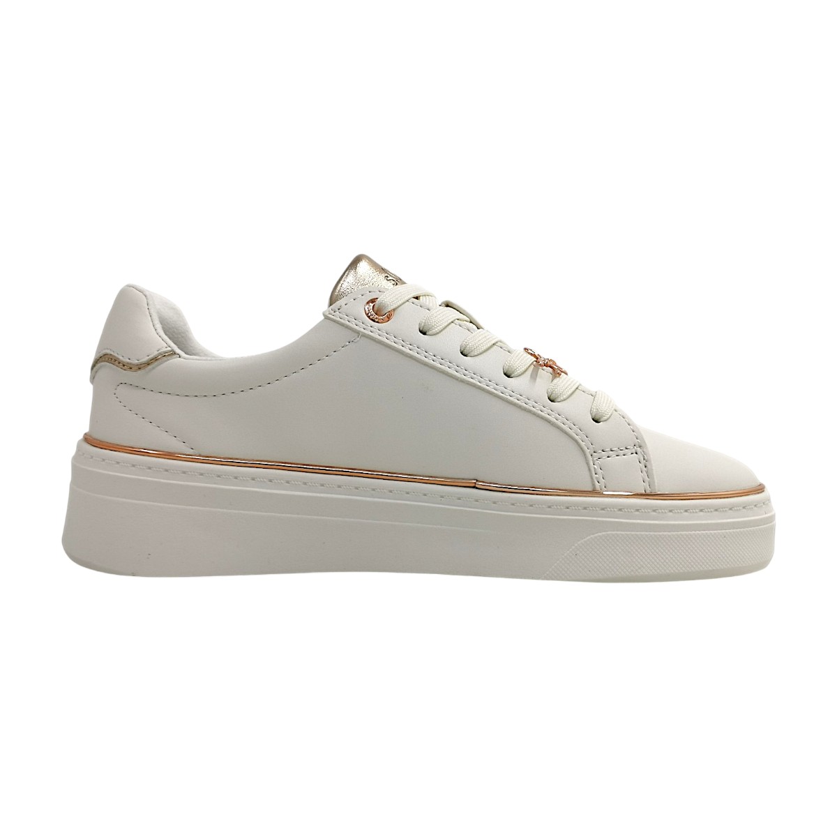 s.Oliver Damenschuhe Schnürschuhe Sportive Weiß Freizeit (white/rose/gold 01H1, Gr. 1:36) s.Oliver Damenschuhe Schnürschuhe Sportive Weiß Freizeit (white/rose/gold 01H1, Gr. 1:36)