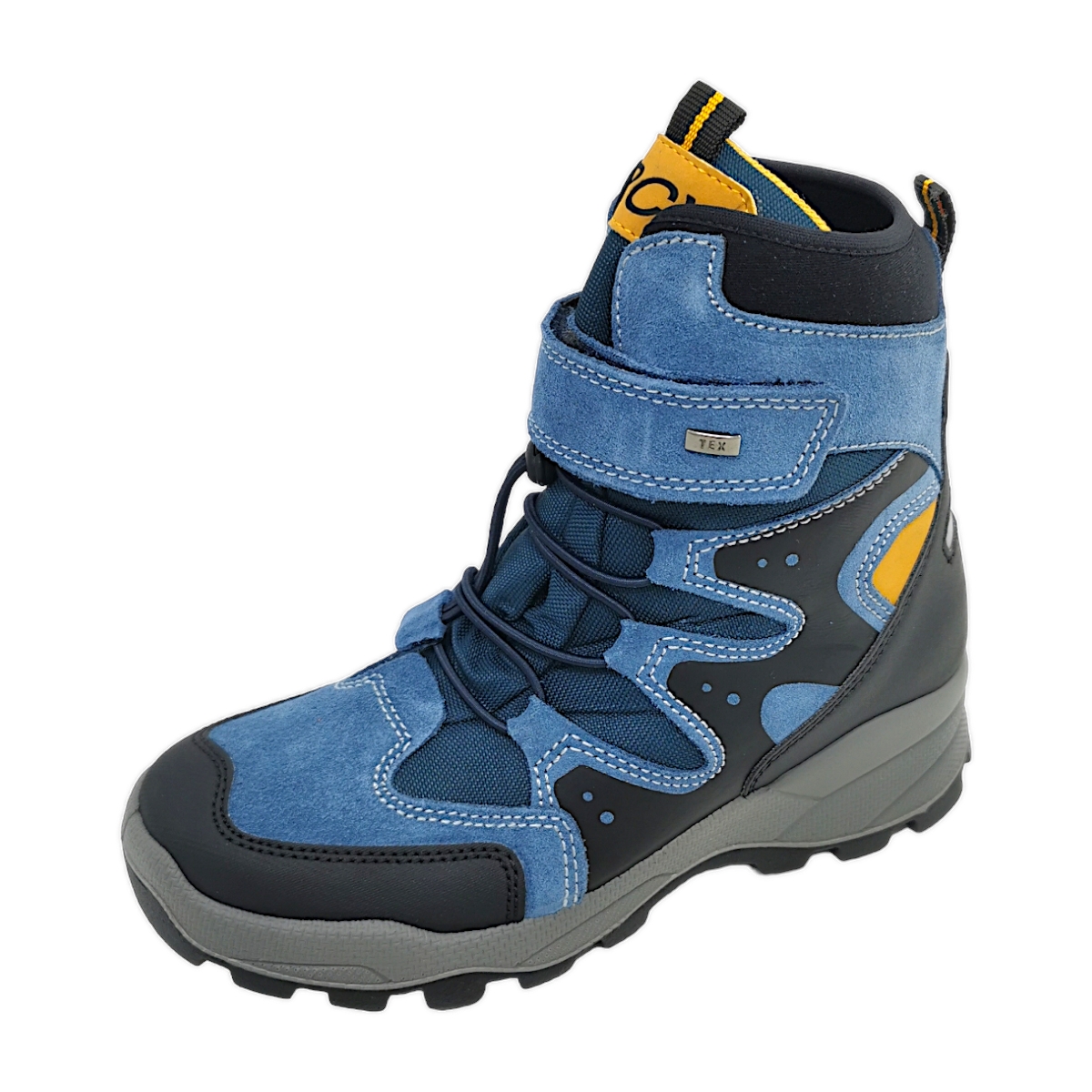 Imac HUSKY Kinderschuhe Jungen Schnürstiefel Blau Freizeit (038- Jeans-Ocra, Größe 34 EU)