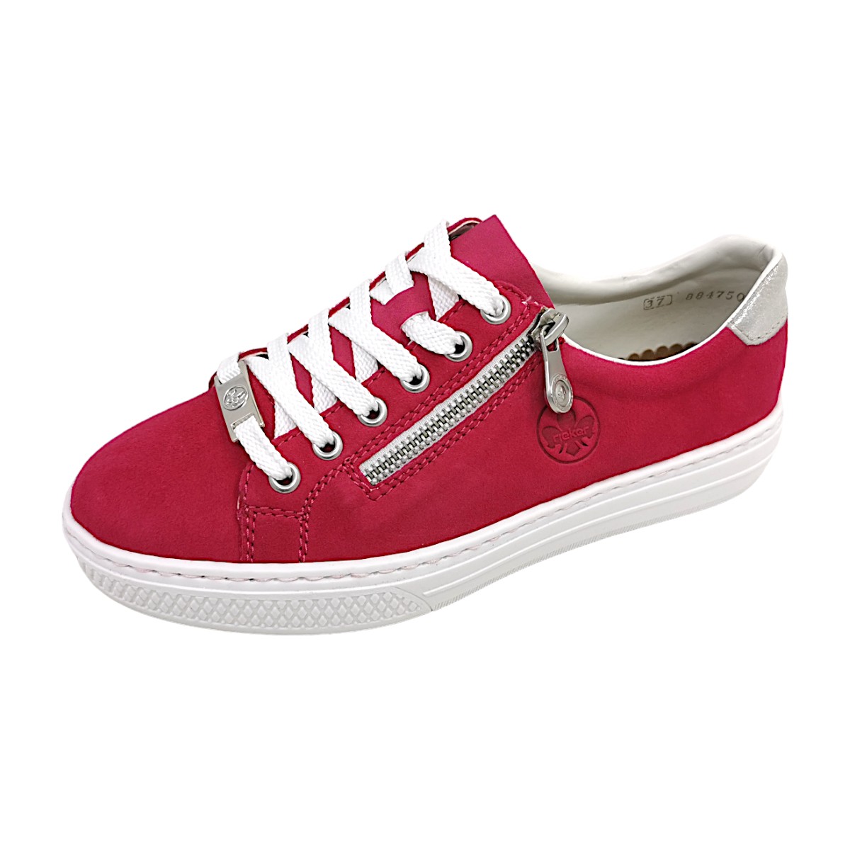 Rieker Sheepsuede/Aleria/Nabukin L59L1-31 Rosa 31 Fuchsia/ Fog- Silver