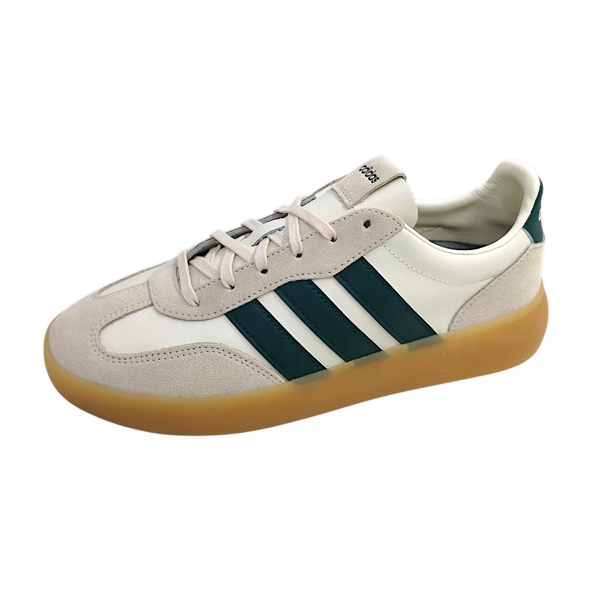 adidas Barreda Decode Sportschuhe Herren Trainingsschuhe sportlicher Schnürer Beige Freizeit (Offwhite/green, Größe 47 EU)