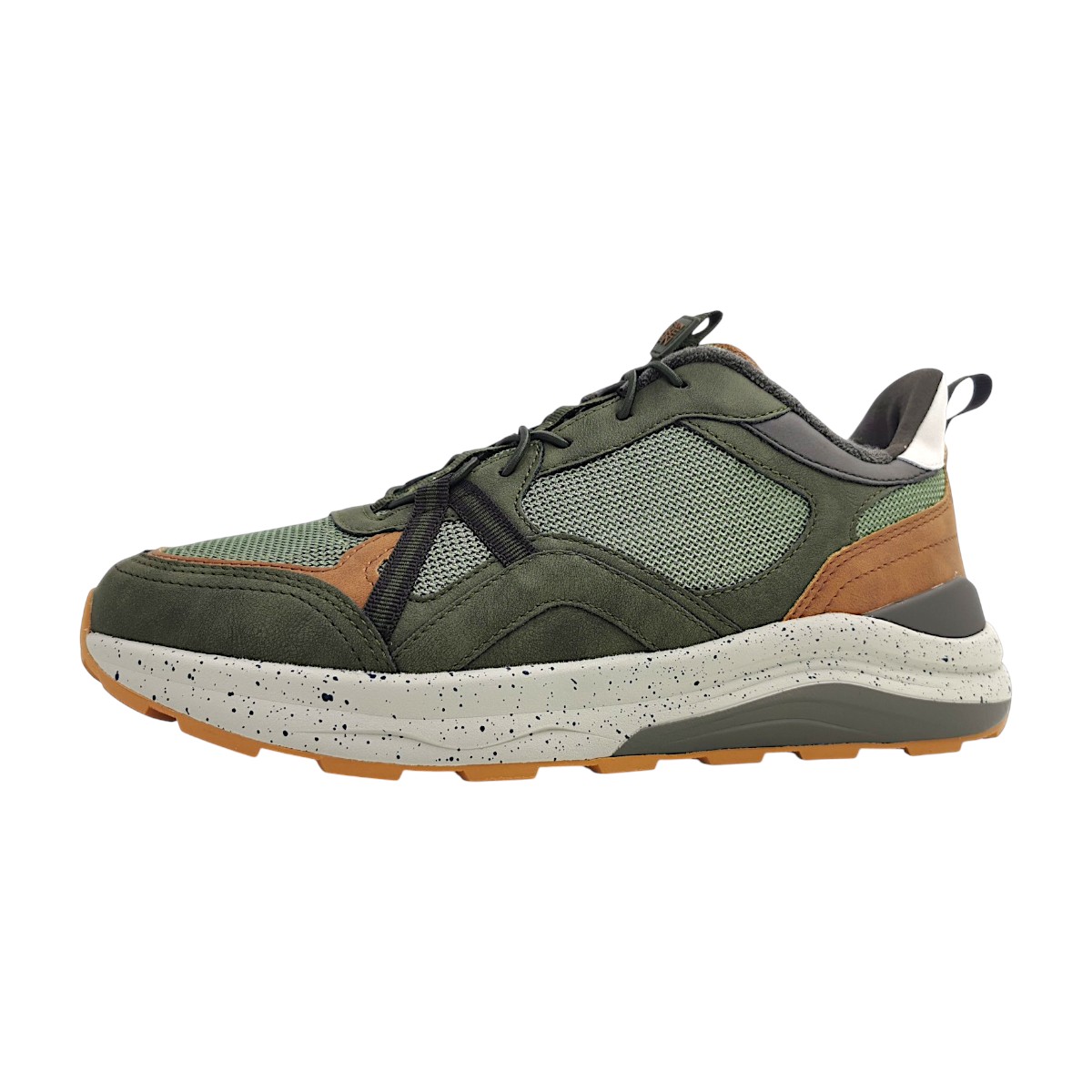 Waldläufer H-Carl Herrenschuhe sportlicher Schnürer Grün Freizeit (khaki braun, Gr. 2:9)