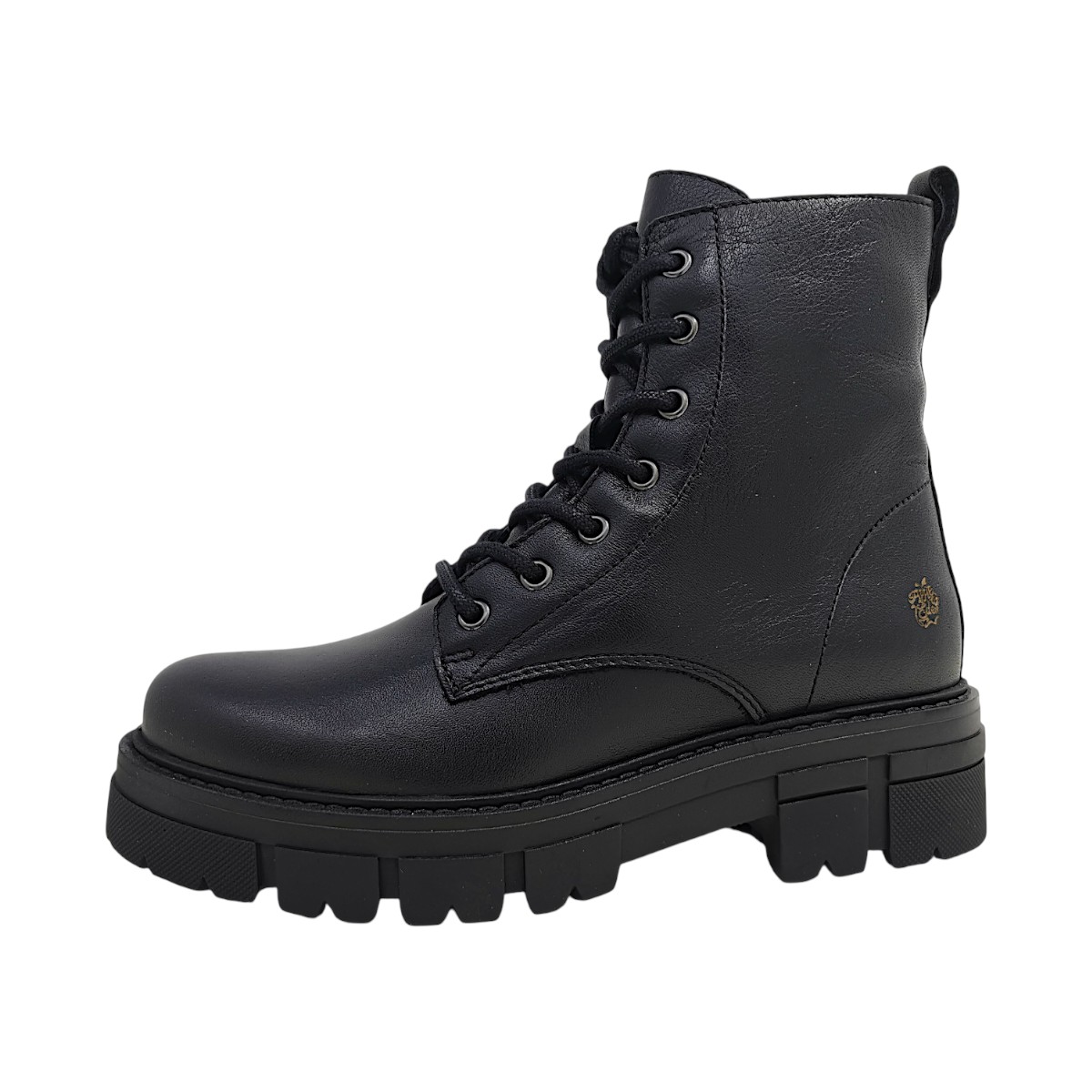 Apple of Eden Damenschuhe Stiefel Reißverschluss Schnürstiefel Schwarz Freizeit