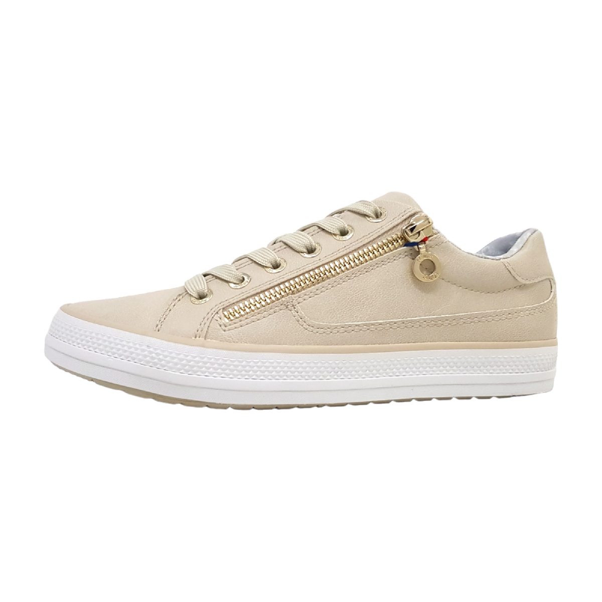 s.Oliver Lace-Up Damenschuhe sportlicher Schnürer Beige Freizeit