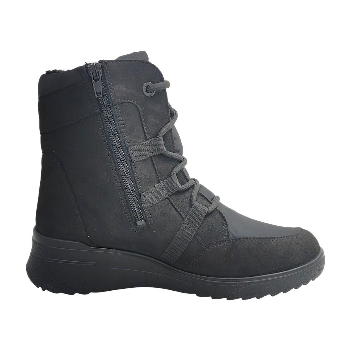 Ara München Damenschuhe Schnürstiefel Schwarz Freizeit (schwarz 01, Größe 42 EU)