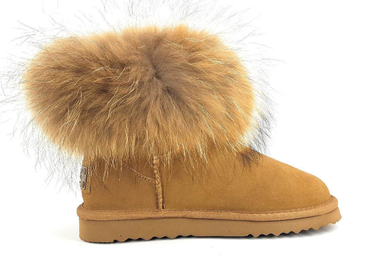 OOG Damenschuhe Stiefel Gefüttert Braun Freizeit (camel, Größe 41 EU)