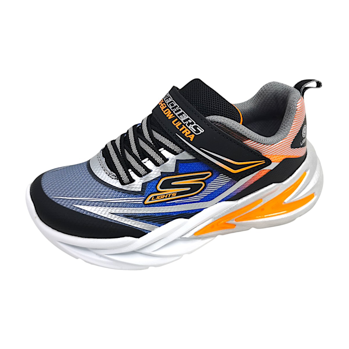 Skechers S Lights Flex-Glow Ultra 400139L BKSL Grün black/blue/orange BKSL