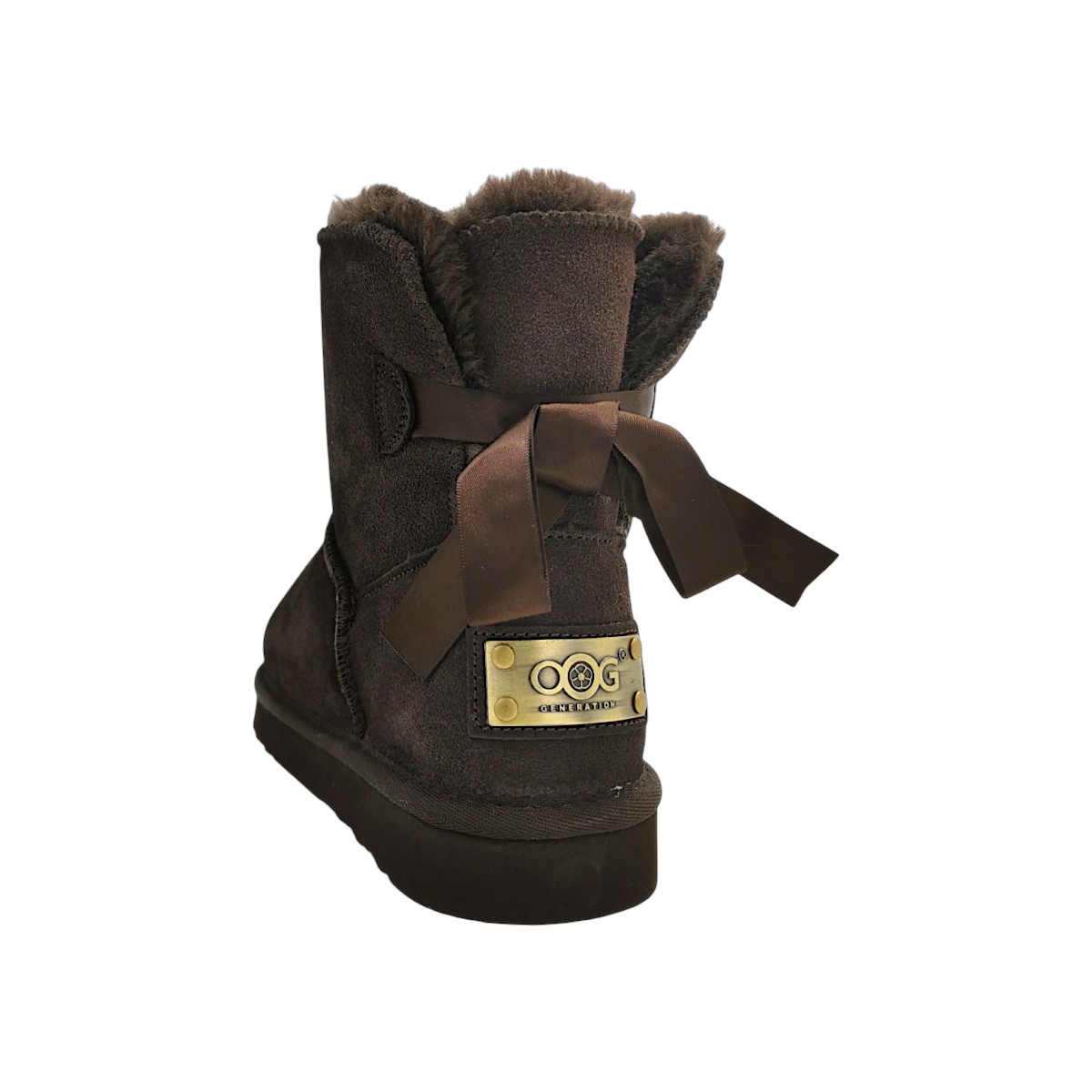 OOG Damenschuhe Gefüttert Schaftstiefel Braun Freizeit (mokka, Größe 41 EU)
