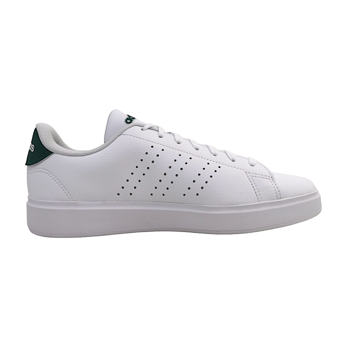 adidas Advantage Herrenschuhe Sneaker Sneaker low Weiß Freizeit (white green, Größe 41 EU)