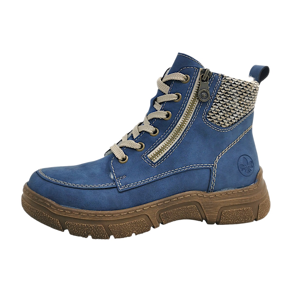 Rieker 72330-14 Blau jeans/schwarz-kiesel