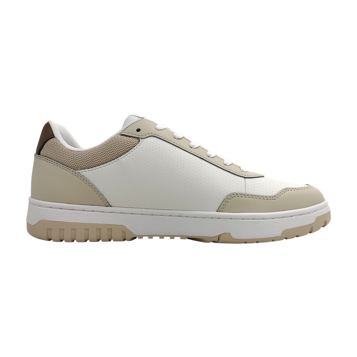 Tommy Hilfiger BasketCore Lite LTH Block Herrenschuhe Schnürschuhe Sneaker Beige Freizeit (Classic Beige ACI, Größe 44 EU)