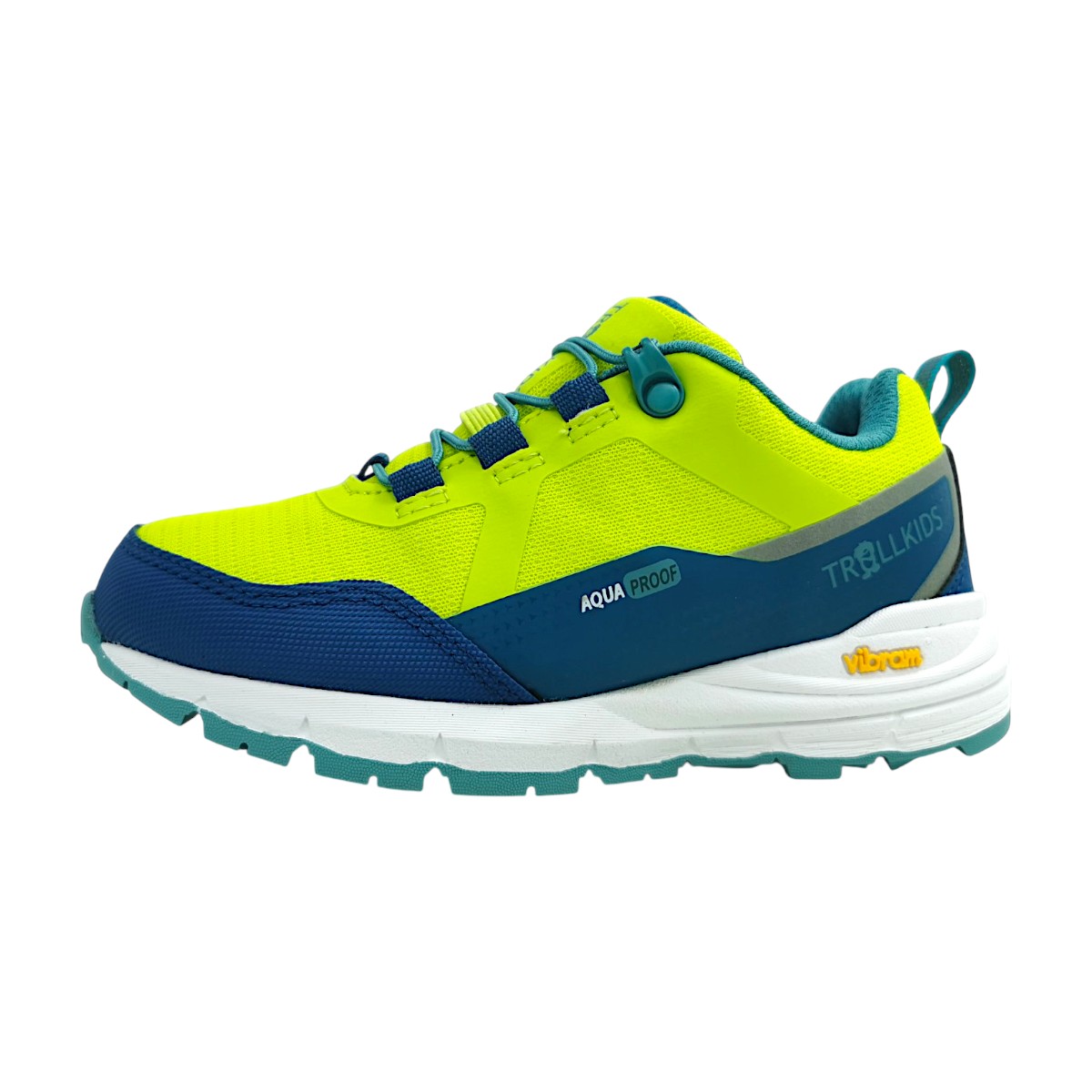 Trollkids Skarvan Hiker Low 700-709 Grün lime/blue/coral