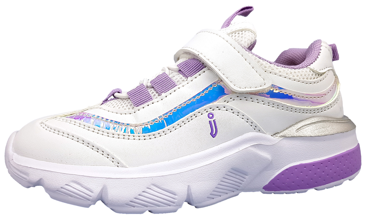 Jela J-020 Kinderschuhe Mädchen Halbschuhe Klett Sneaker Weiß Freizeit