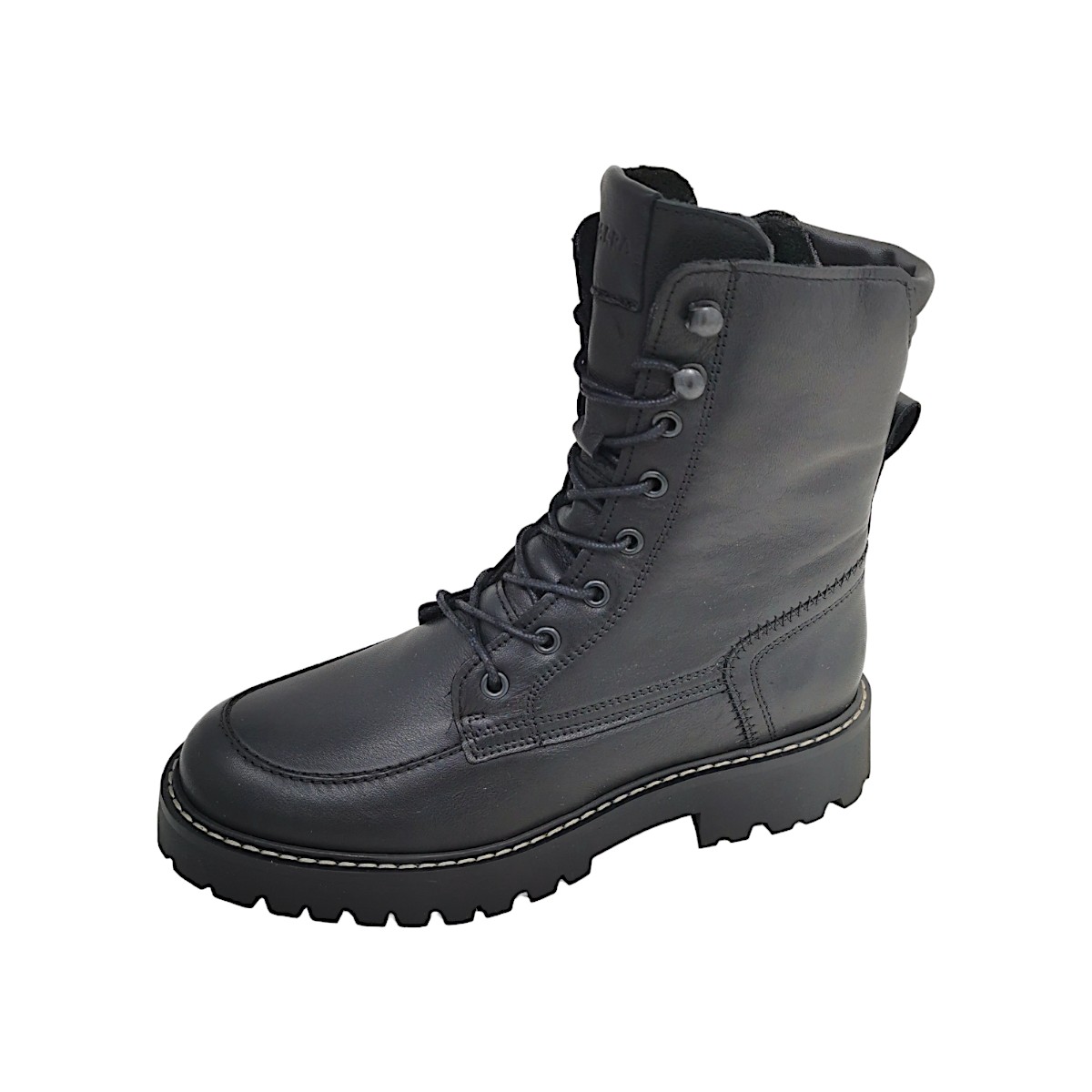 Palpa Damenschuhe Reißverschluss Stiefel Schwarz Freizeit (black, Größe 41 EU)