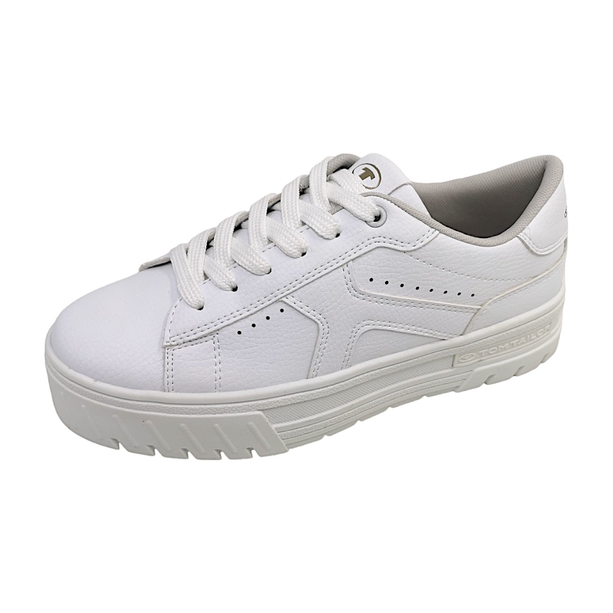Tom Tailor Damenschuhe Schnürschuhe Sportive Schnürer Weiß Freizeit (white, Größe 40 EU)