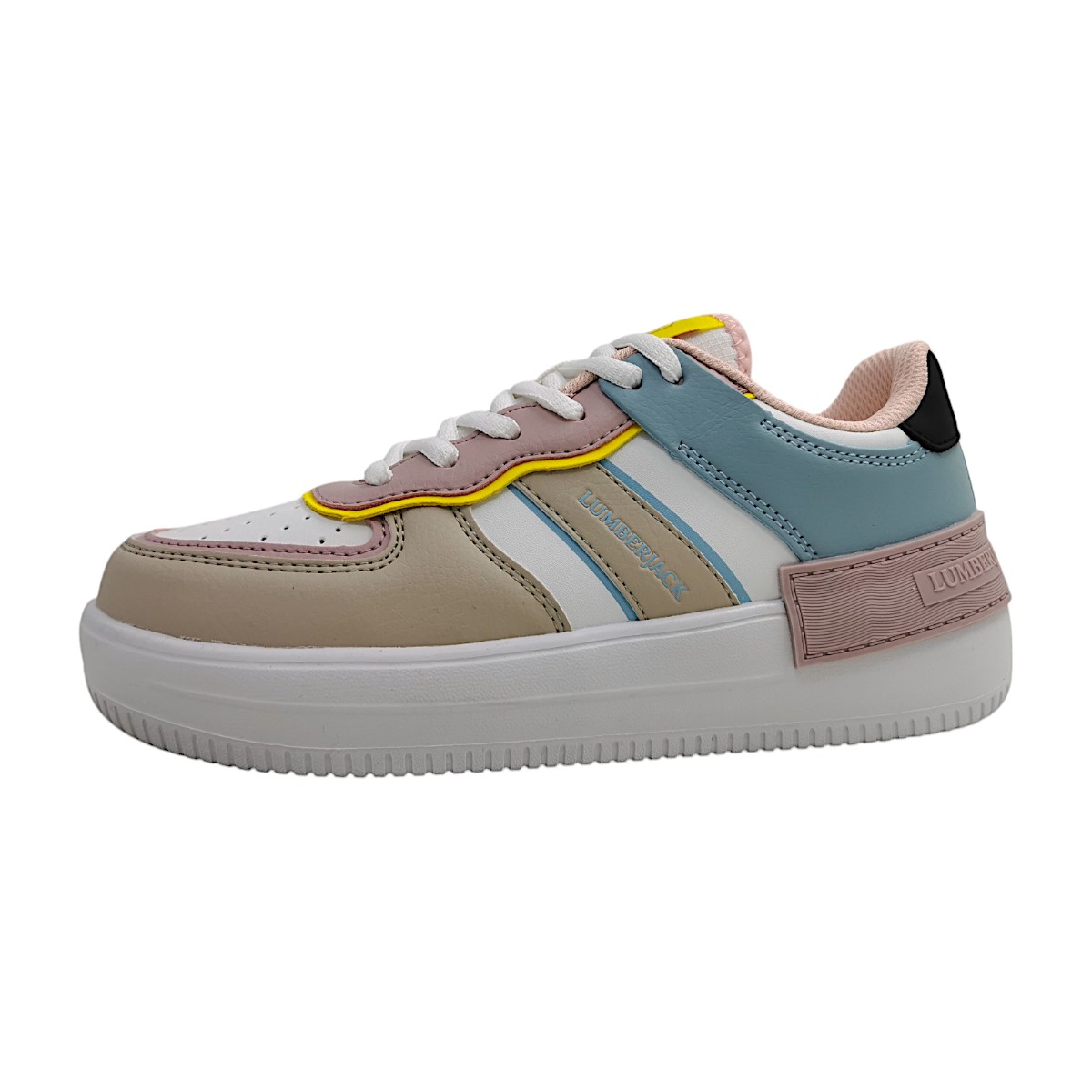 Lumberjack Freya Damenschuhe sportlicher Schnürer Weiß Freizeit Lumberjack Freya Damenschuhe sportlicher Schnürer Weiß Freizeit