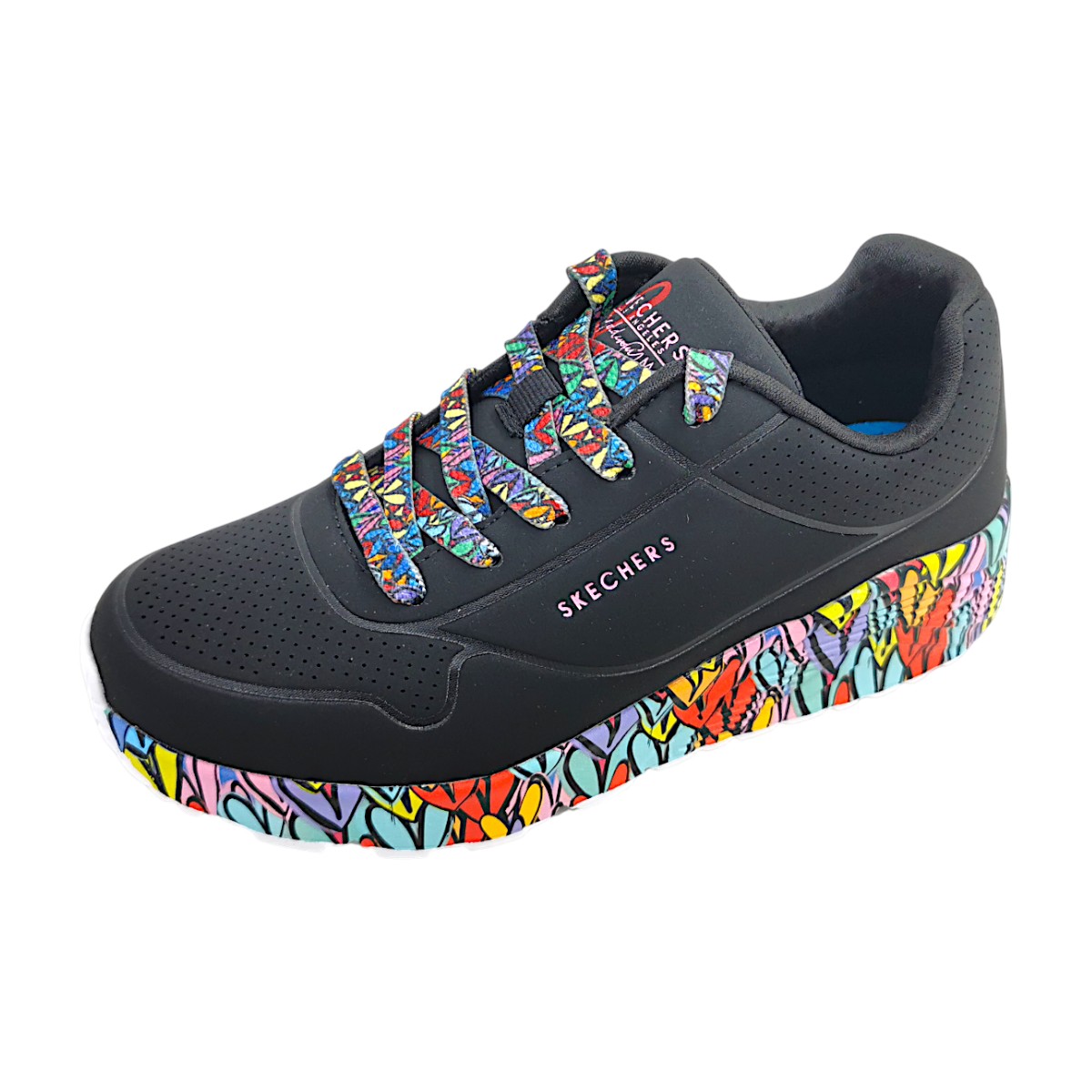 Skechers Uno Lite - Subtle Love 314088L BKMT Schwarz Black/Multi BKMT Skechers Uno Lite - Subtle Love 314088L BKMT Schwarz Black/Multi BKMT