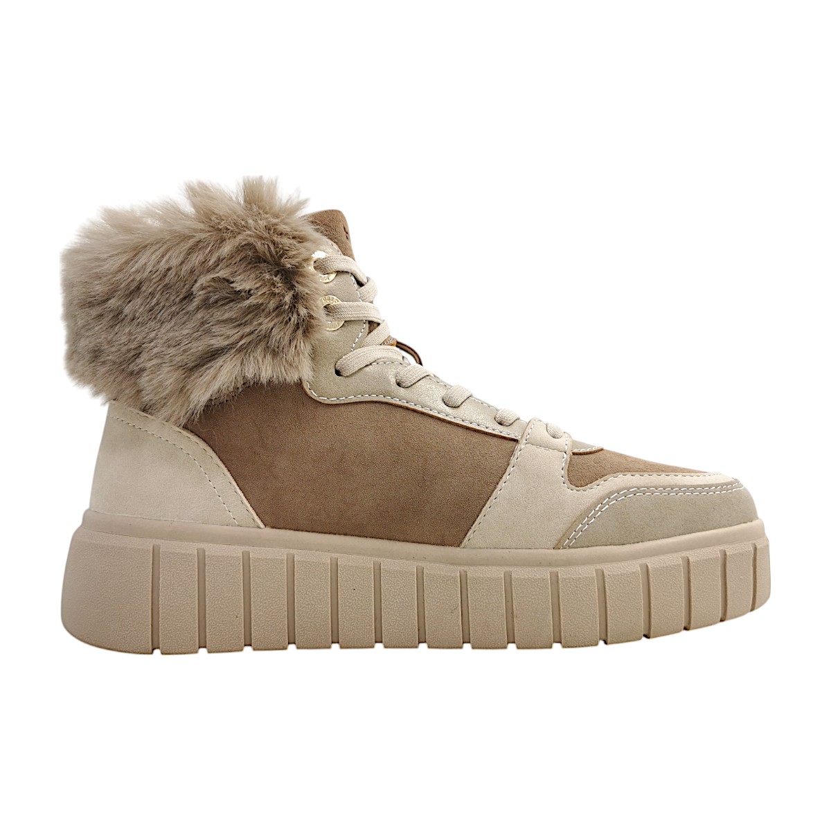 Bugatti Woman Damenschuhe Schaftstiefel Beige Freizeit (taupe 1414, Größe 37 EU)