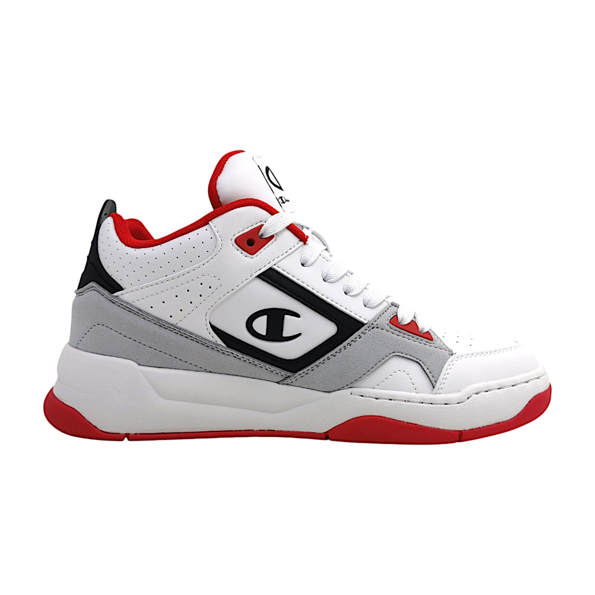 Champion Overtime Mid S22274 Weiß white/red/black