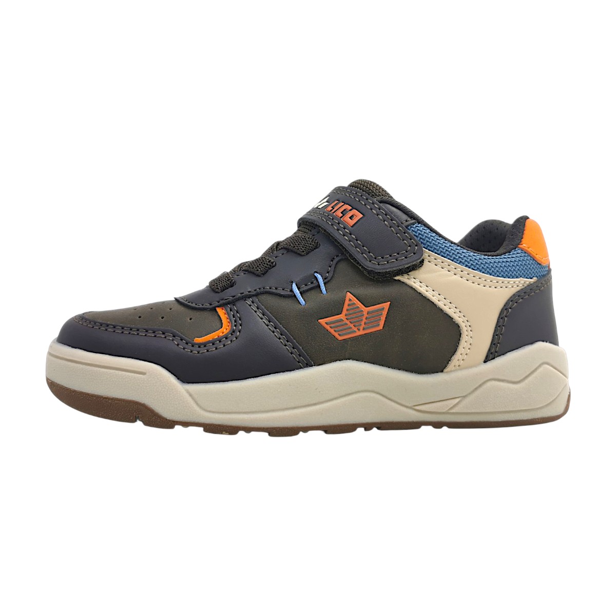 Lico Moray VS Kinderschuhe Jungen Halbschuhe Klettschuh Braun Freizeit (braun/beige/orange, Gr. 1:28)