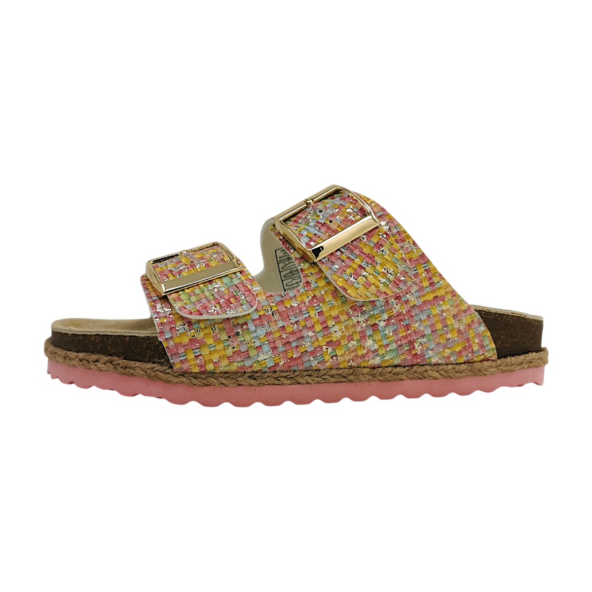 Jane Klain Damenschuhe Hausschuhe Pantolette Mehrfarbig Freizeit