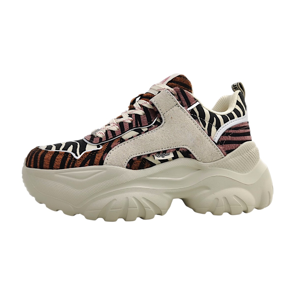 Buffalo Damenschuhe Schnürschuhe Sportive Beige Freizeit
