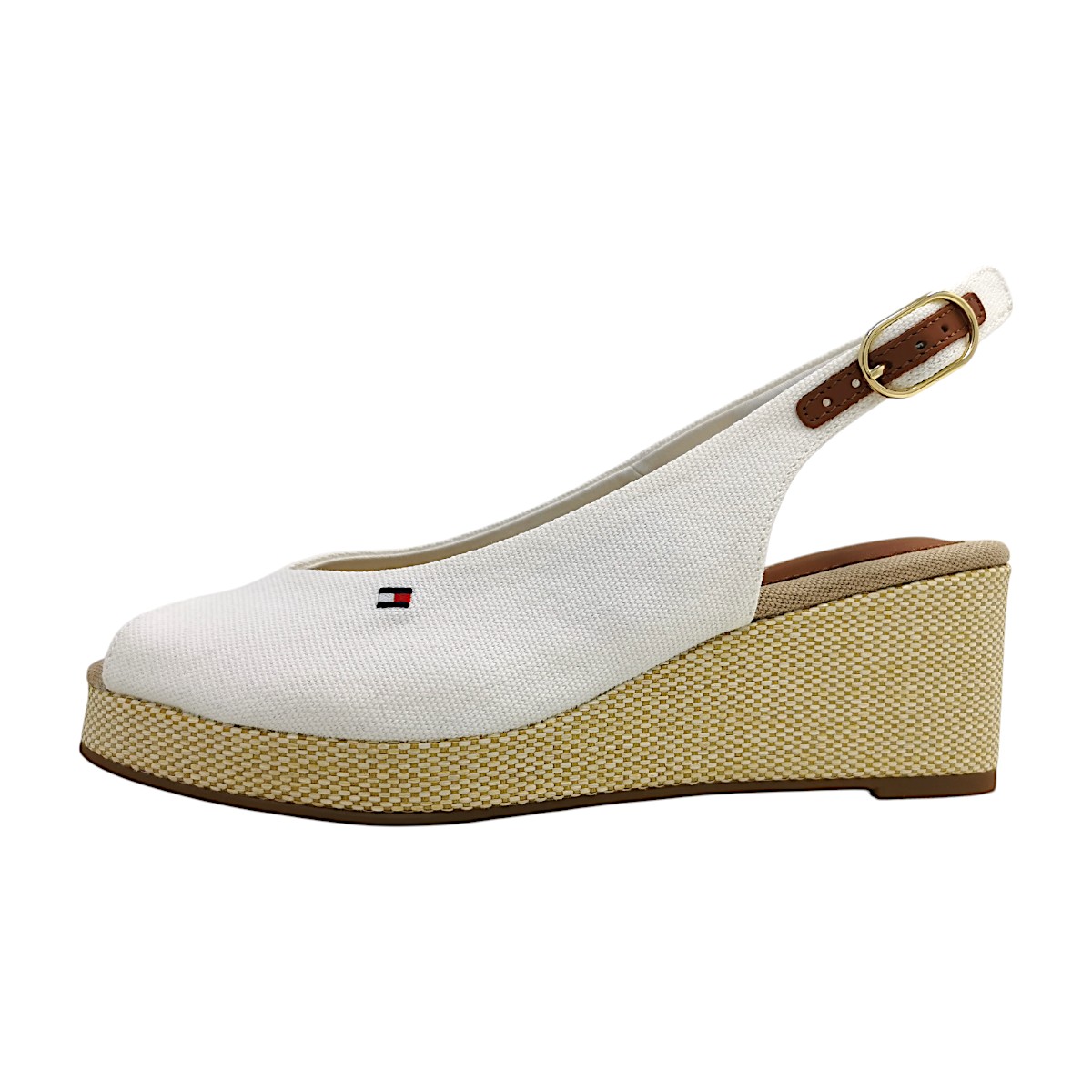 Tommy Hilfiger Flag Mid Wedge Espadrille FW0FW08595/YBL Weiß ecru YBL Tommy Hilfiger Flag Mid Wedge Espadrille FW0FW08595/YBL Weiß ecru YBL