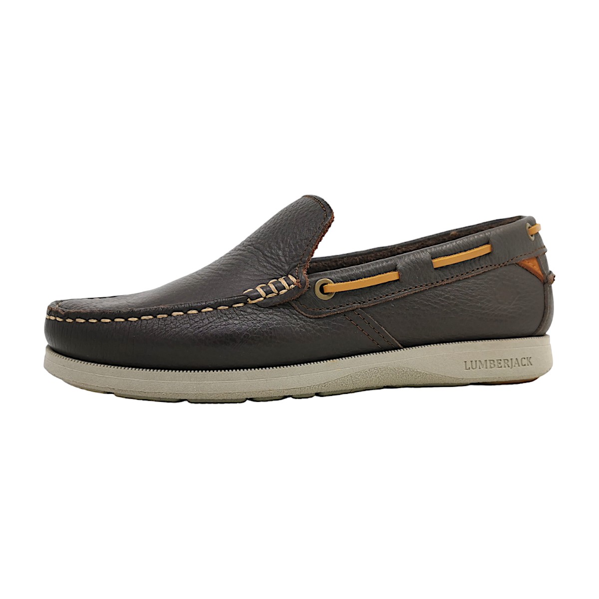 Lumberjack Nathan Herrenschuhe Slipper Braun Freizeit