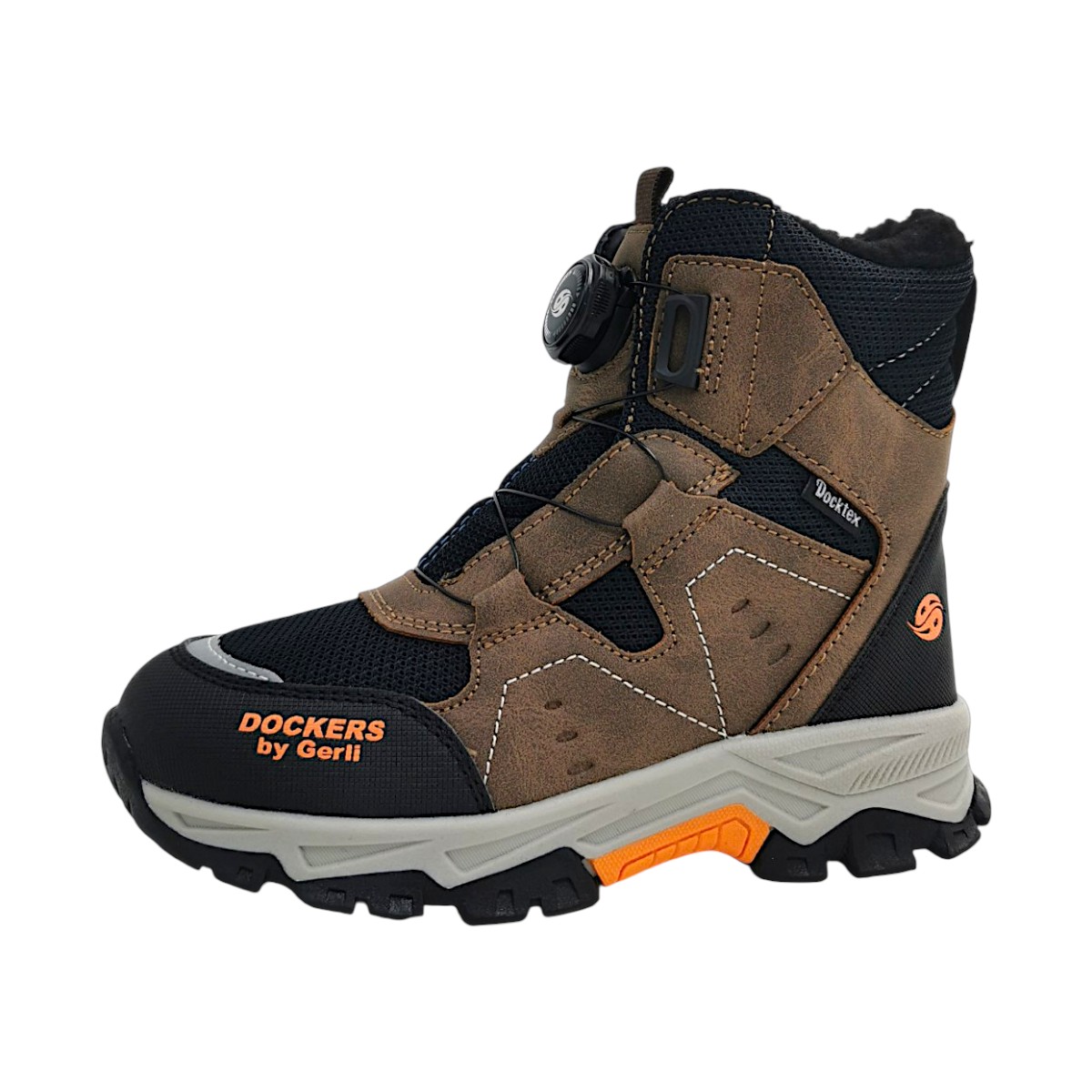 Dockers by Gerli Kinderschuhe Jungen Winterstiefel Braun Freizeit (braun/multi 303, Gr. 1:39)