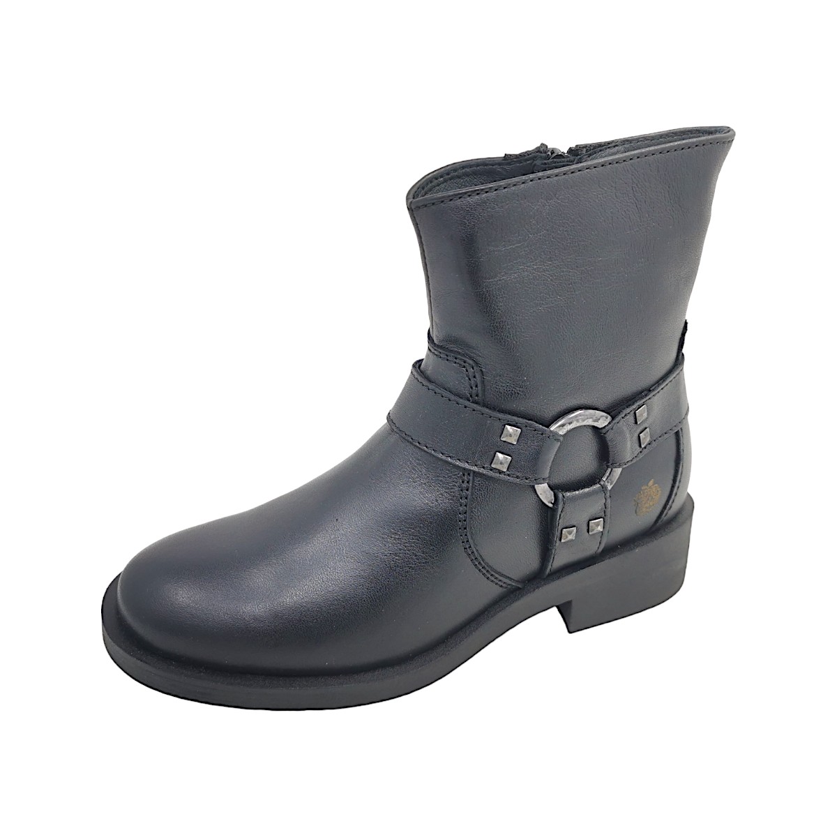 Apple of Eden Velvet Smooth Damenschuhe Stiefeletten Reißverschluss Schwarz