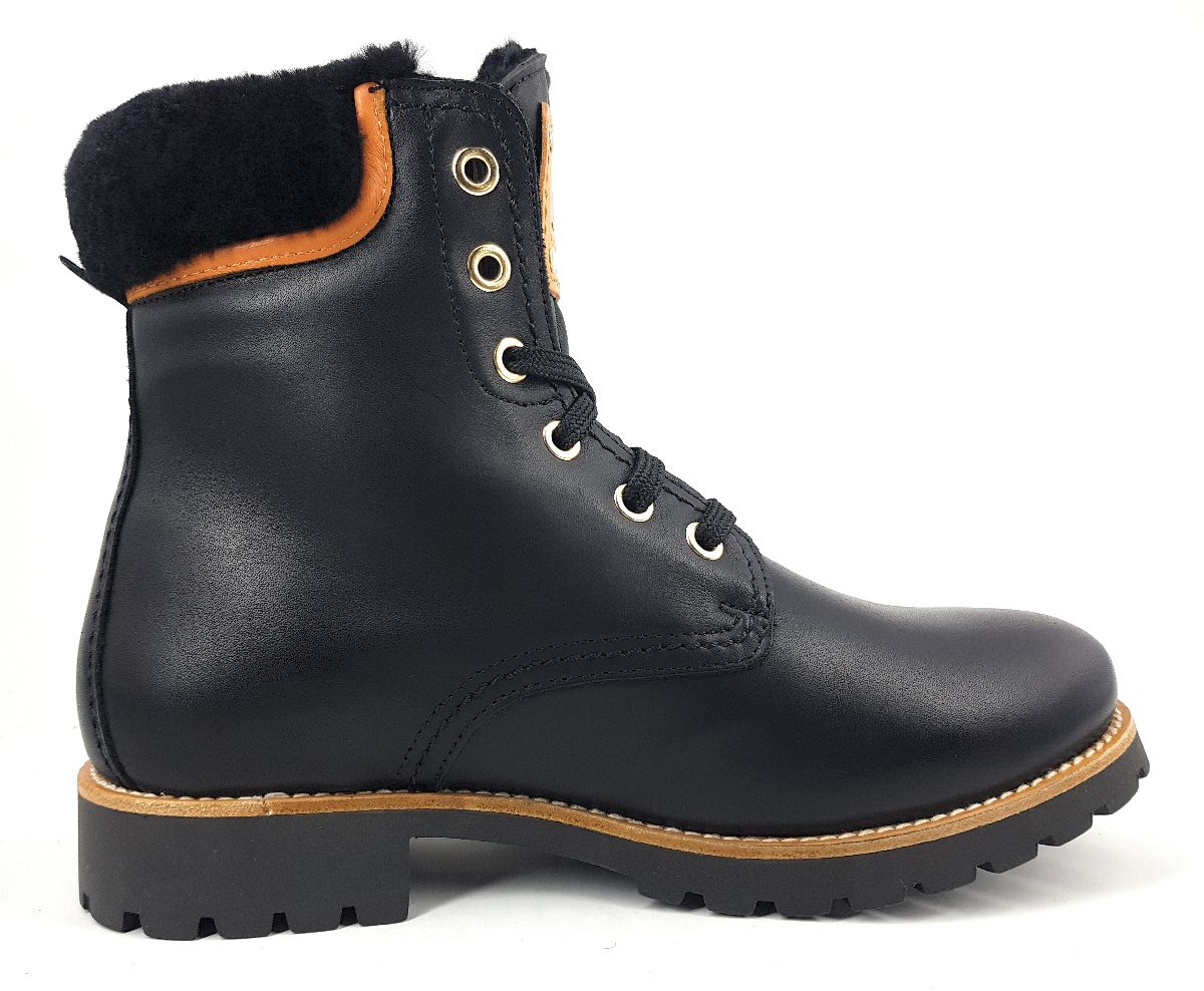 Panama Jack Damenschuhe Stiefel Schnürer Stiefel Schwarz Freizeit